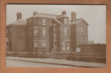 Knott End, Lancashire - Campsie House RPPC, Singletons Livery Stables sign