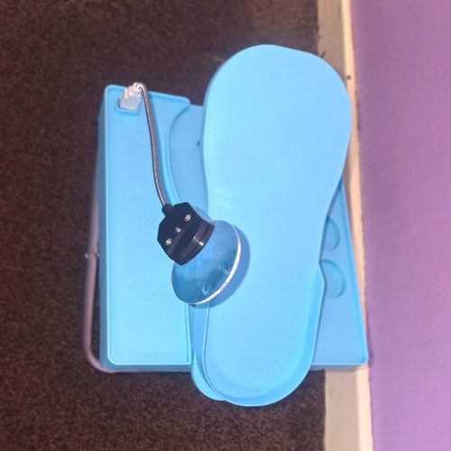 Portable blue folding - blue, feet