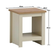 Side Lamp Table Oak Top Small