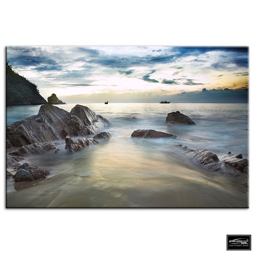 Beach sunset seascape - ,
