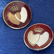 Silver & Enamel National Blood Donor Pin Badge Hallmarked & 1 Other Gold Colour