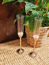 Vera Wang Wedgewood Champagne Glasses Wedding Love Knots Design Toasting Flutes 