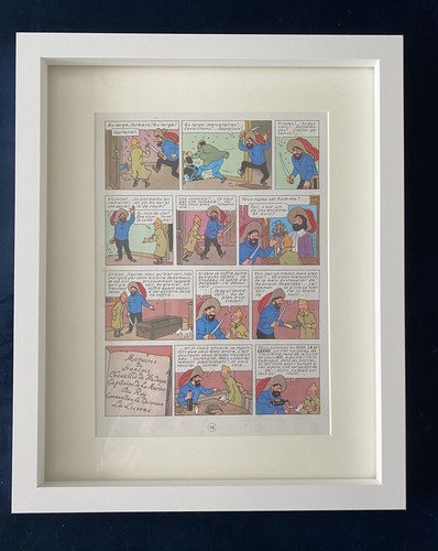 Vintage framed original tintin - vintage,