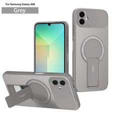 For Samsung A06/A16/A36/A26 Carbon Fiber Texture Stand Magnetic Mag Safe Case