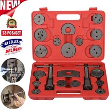 23Piece UNIVERSAL HEAVY DUTY BRAKE CALIPER PISTON REWIND WIND BACK TOOL KIT UK