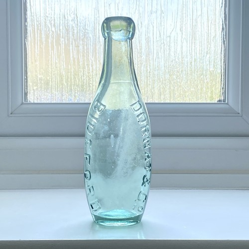 Antique torpedo glass bottle - glass,