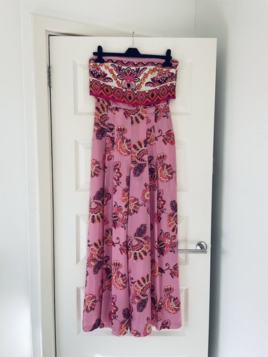 Zara satin pink strapless wide - strapless,