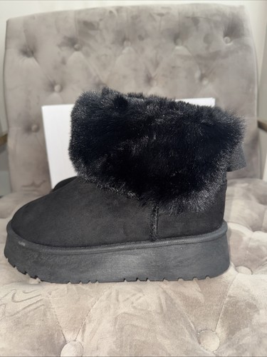 Ladies black snow boots - snow,