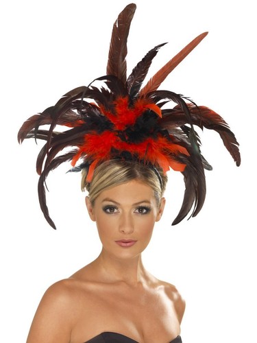 Burlesque headband black red - burlesque,