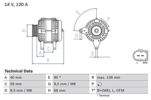 Alternator bosch fits - bosch, vw