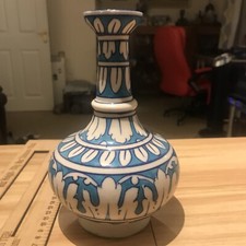 Antique Rare Light Blue Multan Sindh Spout Vase Islamic AF