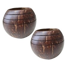 2 x Coconut Shell Three Ring
