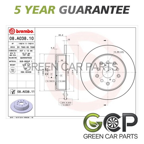 Brake discs rear gcp fits - gcp,