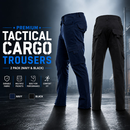Men cargo combat work trousers - men,