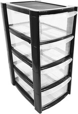 4 Mini Drawer Plastic Storage