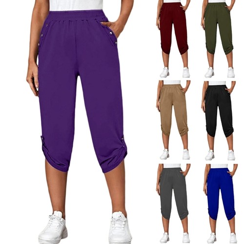 Womens casual cropped pants - cropped,