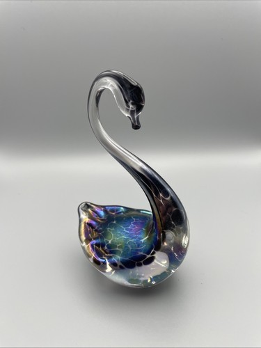 Vintage heron glass iridescent - vintage,
