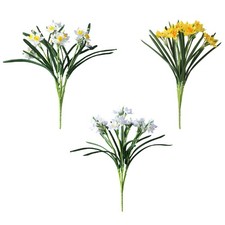 Artificial Daffodil Bouquet Fake Narcissus Bouquet Simulation Indoor Plant