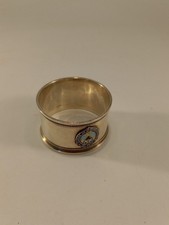 George V Sterling Silver Enamelled Masonic Napkin Ring H&H Ltd Birmingham 1926