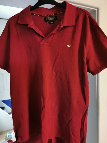 Twisted soul polo shirt maroon - polo,