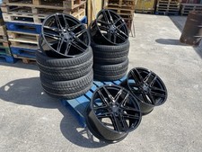 CLEARANCE 4x 22” RANGE ROVER SPORT STYLE ALLOY WHEELS VELAR 5x120 BLACK + TYRES