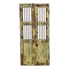 Pair of Antique Vintage Indian Doors Shutters