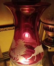 Vintage Bohemian Ruby Glass