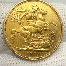 22ct Gold Full Sovereign 1881