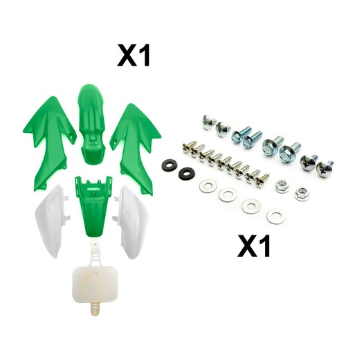 Green white pitbike plastic - pitbike,