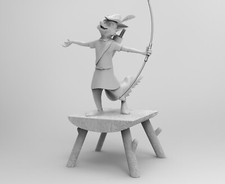 UNPAINTED Robin Hood Fox 3D