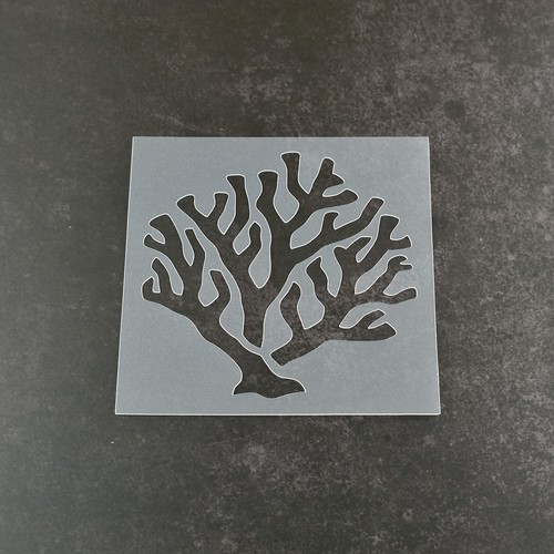 Coral stencil reusable - stencil,