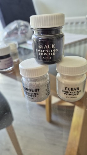 Embossing powder clear - embossing, in