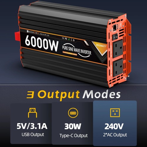 3000w 6000w pure sine - 3000w,