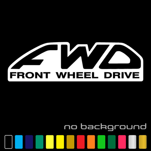 Fwd front wheel drive - fwd, sticker
