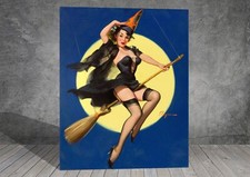 Gil Elvgren Witch on a Broom
