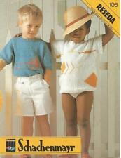 Knitting pattern toddler/child cap sleeved top choice of 2 designs