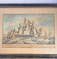 Antique Ships At Sea Framed Print published by Carington Bowles 1772