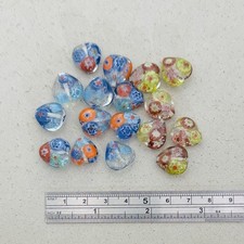 Murano Millefiori Glass Heart