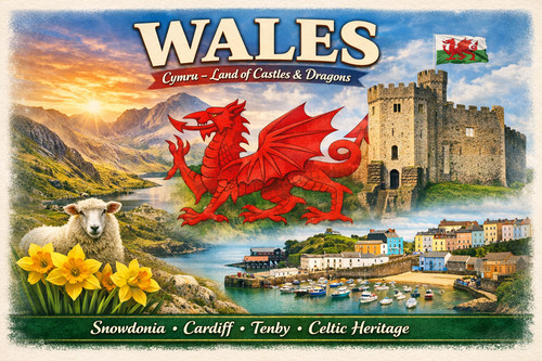 Wales icons novelty fridge - wales,