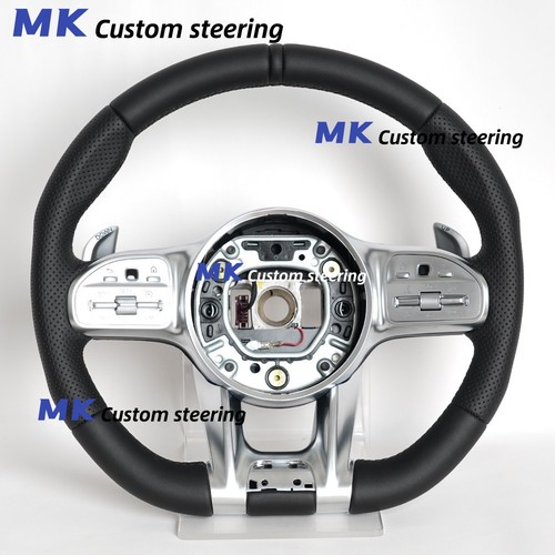 Full leather flat - leather, steering