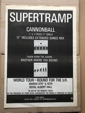 SUPERTRAMP CANNONBALL POSTER