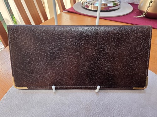 Vintage cheque book wallet - cheque,