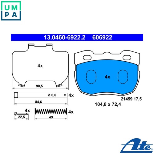 Brake pad set - brake,