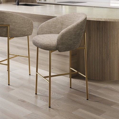 Mink upholstered kitchen - kitchen, stool