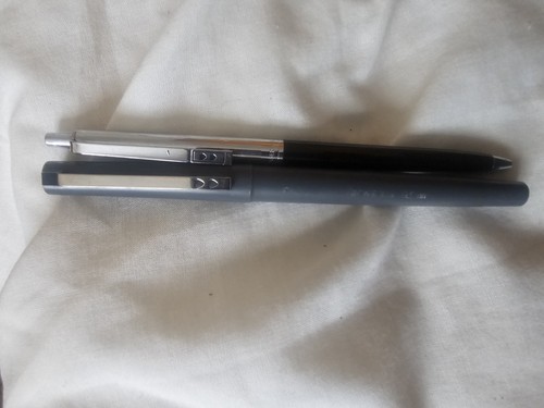 Two papermate biros - biros, cartridges