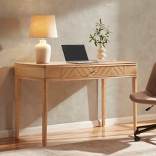 Dusk Stockholm Solid Light Oak 1 Drawer Desk RRP £203