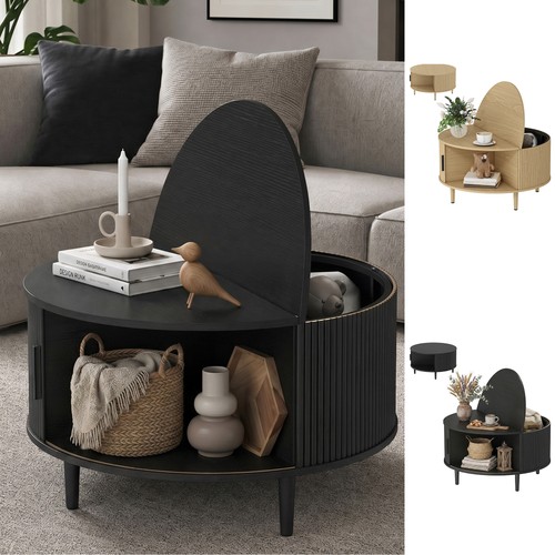 Round coffee table with - round,