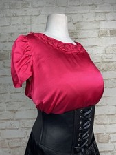 M&S Pink Shiny Satin Secretary