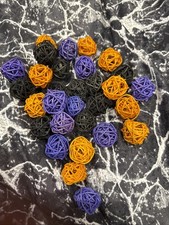 30Pcs Decorative Rattan Balls Hanging Balls Assorted Centerpiece Bowls Orbs Vase