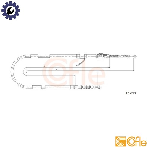 Cable pull parking brake - cable,